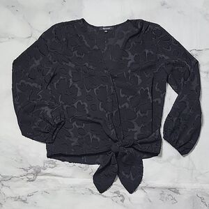 Madewell Jacquard Side-Tie Wrap Top